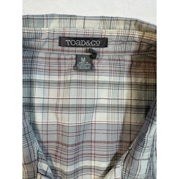Toad & Co Men's Plaid Button Down Active Sport Shirt Hiking Casual Performance M - Picture 7 of 11